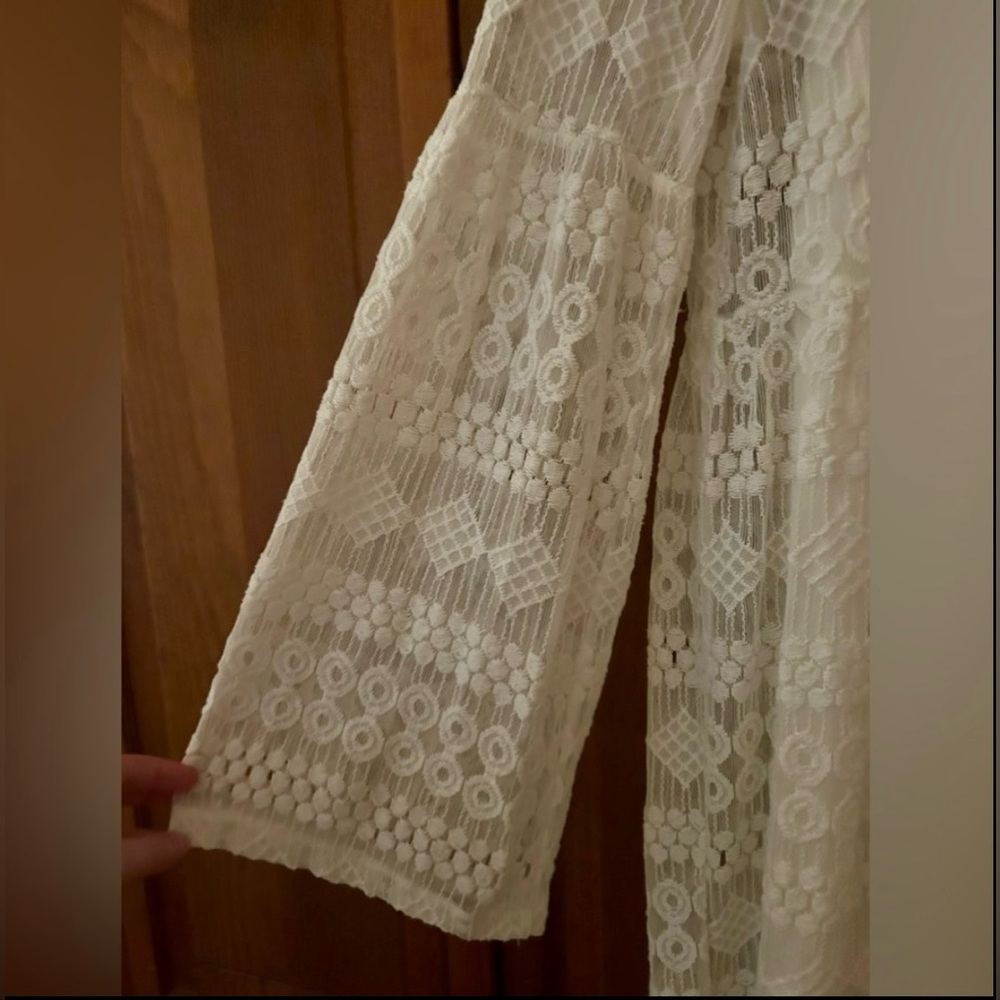 Romeo & Juliet Couture White/Ivory Women’s Boho Bohemian Lacy Flowy Sz S Dress - Picture 2 of 13